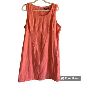 Chadwicks Linen Sleeveless Classy Classic Coral Dress Size 14  Petite